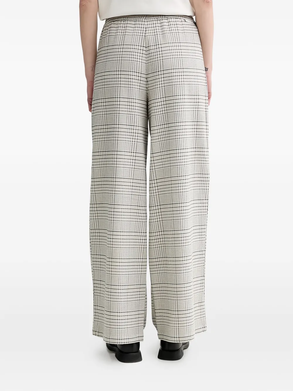 Marc O'Polo Geruite plooibroek Beige