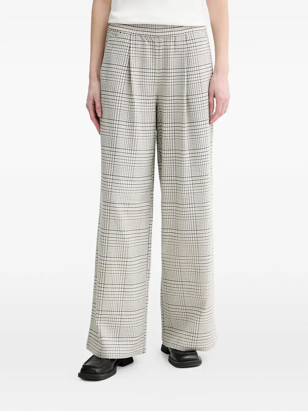 Marc O'Polo checked pleated trousers - Toni neutri