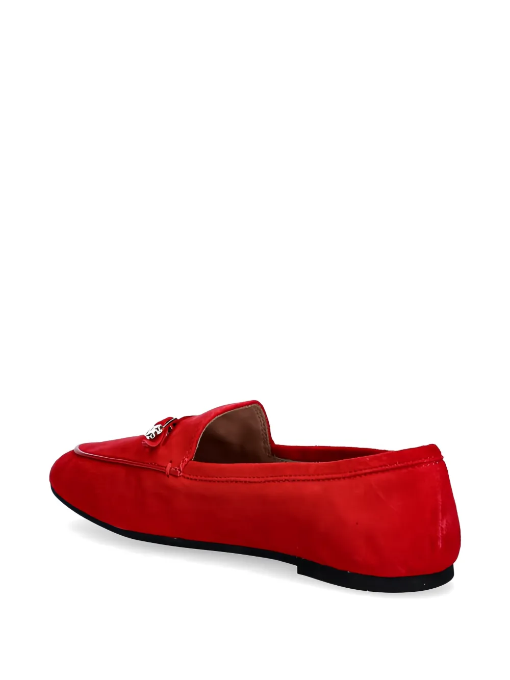 Love Moschino heart-appliqué loafers Rood