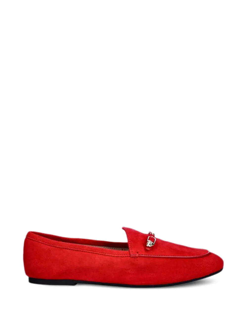Love Moschino heart-appliqué loafers - Rosso
