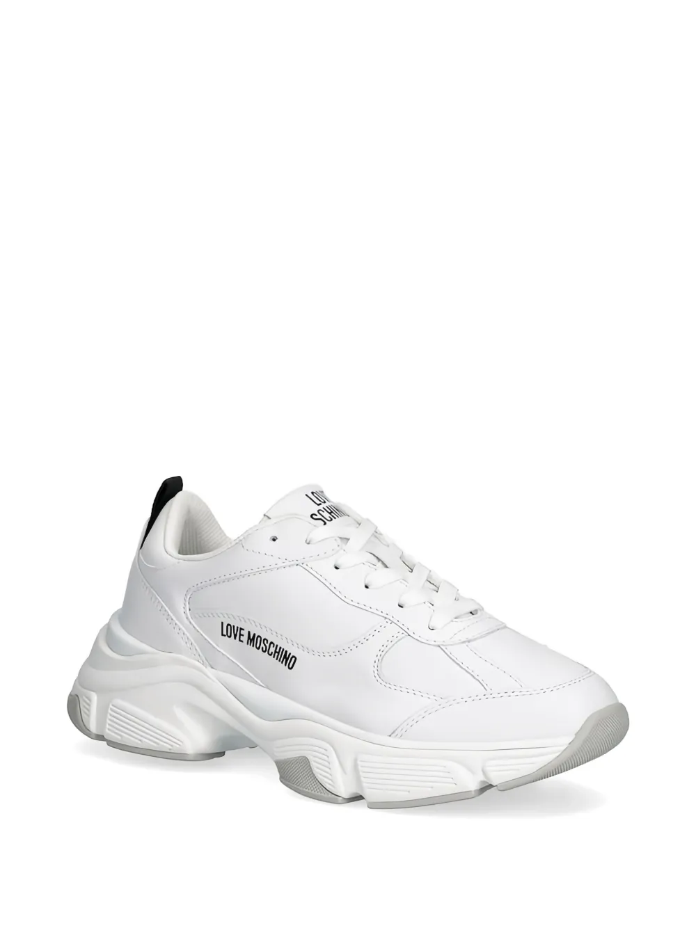 Love Moschino Leren sneakers Wit