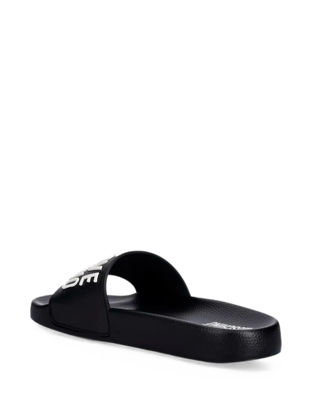 Love Moschino logo-lettering slides Zwart