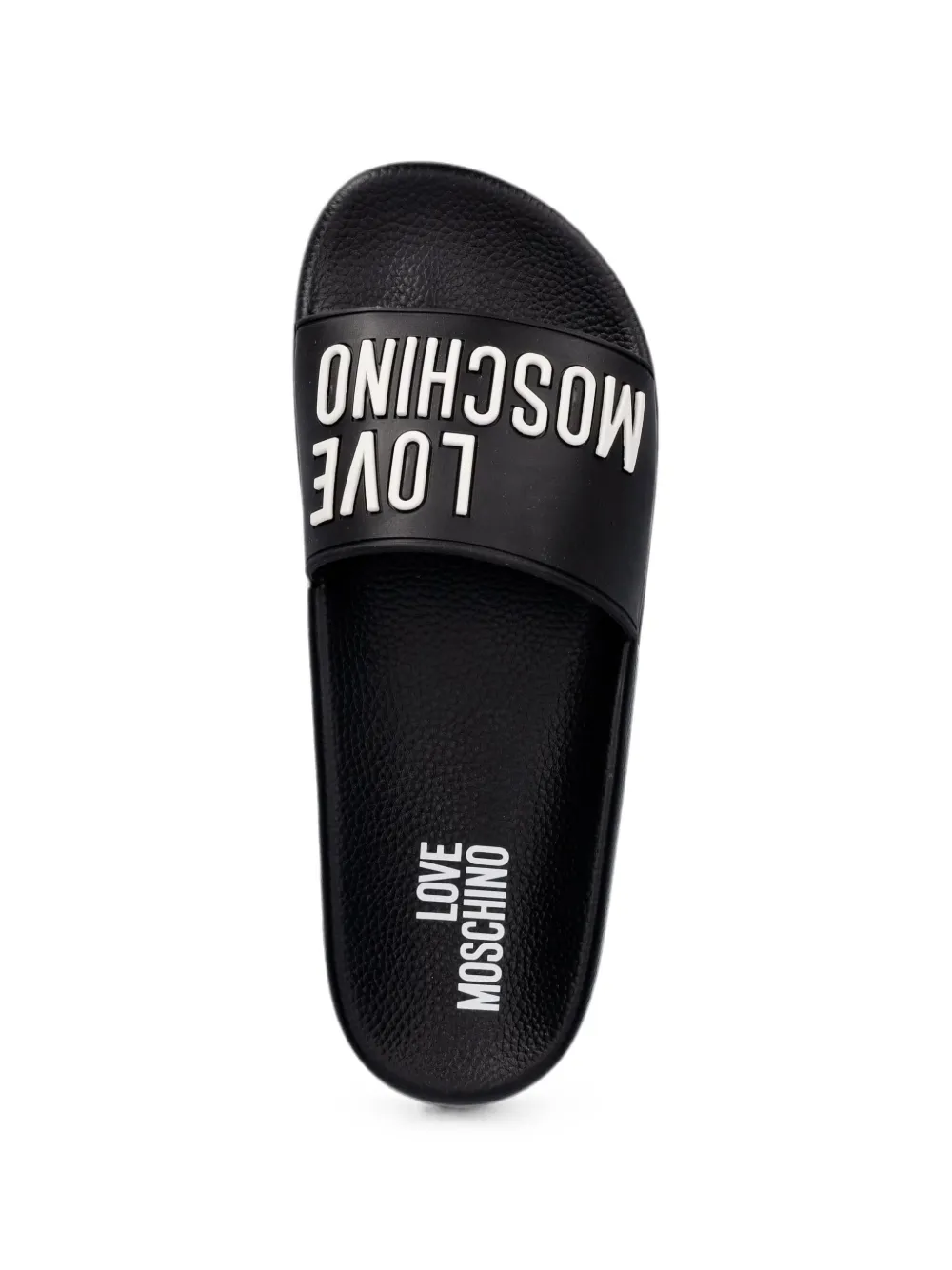 Love Moschino logo-lettering slides Zwart