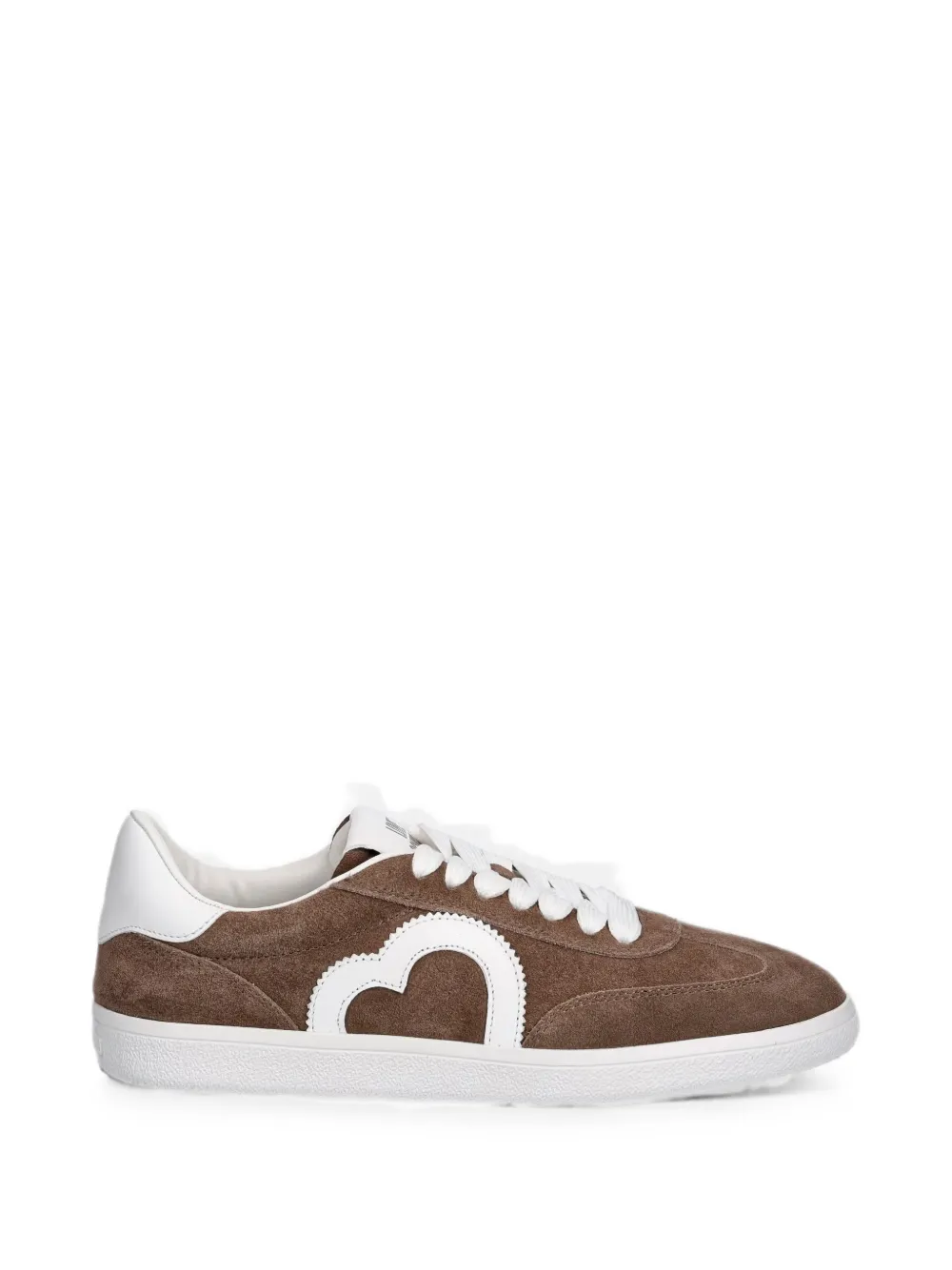 Love Moschino Suède sneakers met hart Bruin