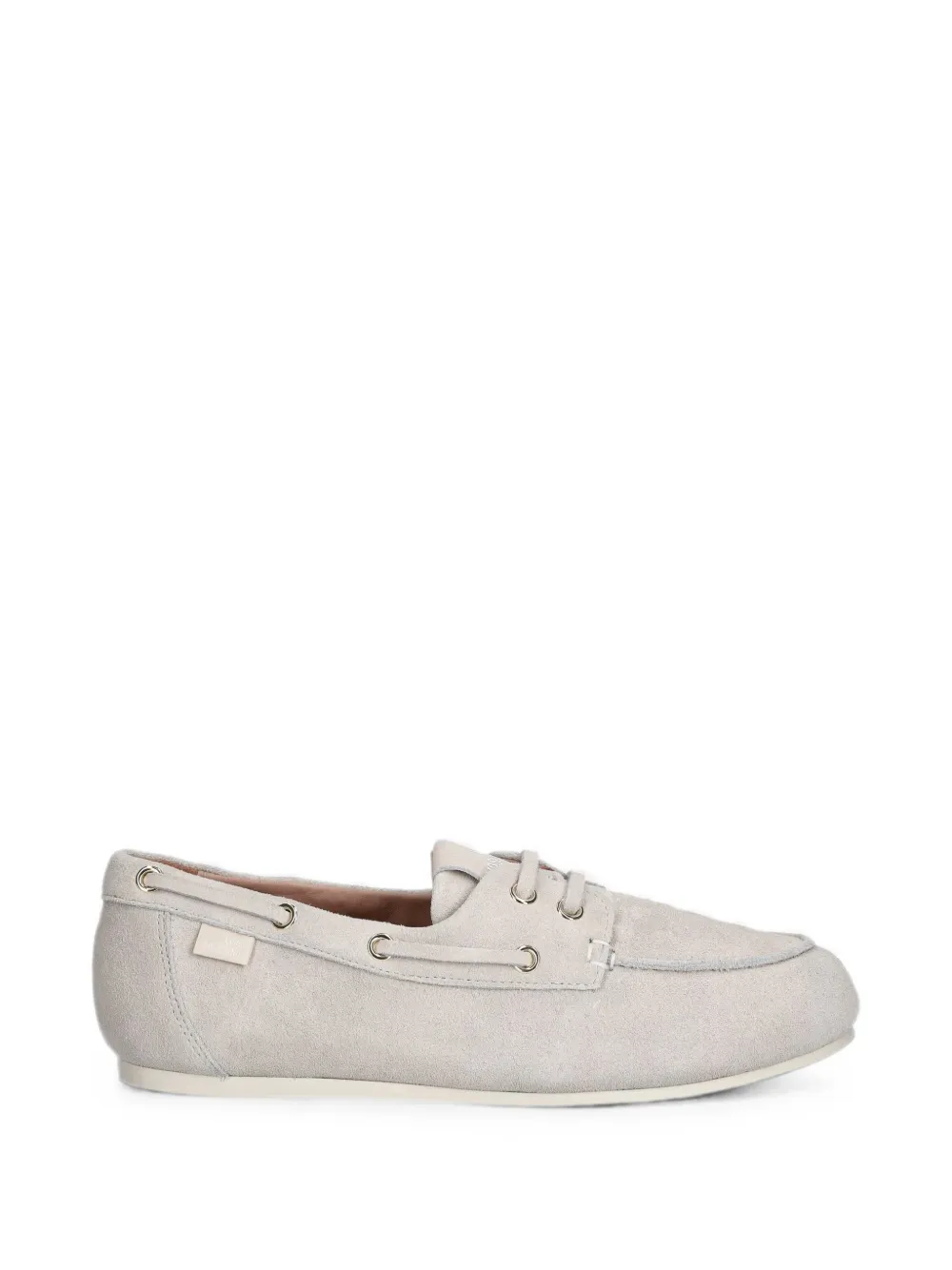 Love Moschino suede boat shoes - Grigio