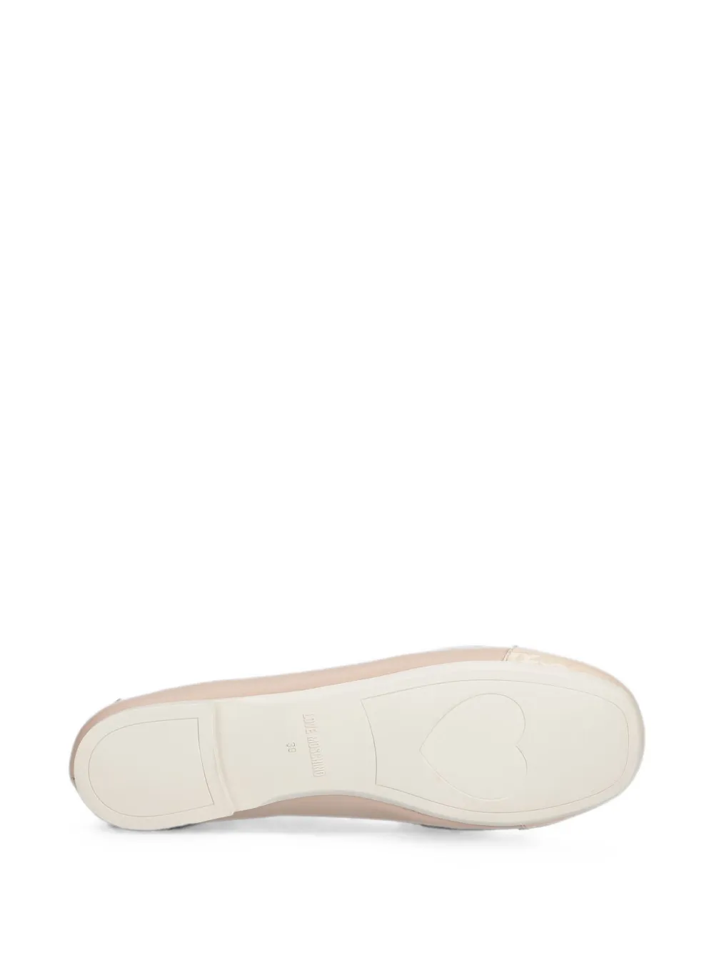 Love Moschino bow-detail patent-toe ballet flats Beige