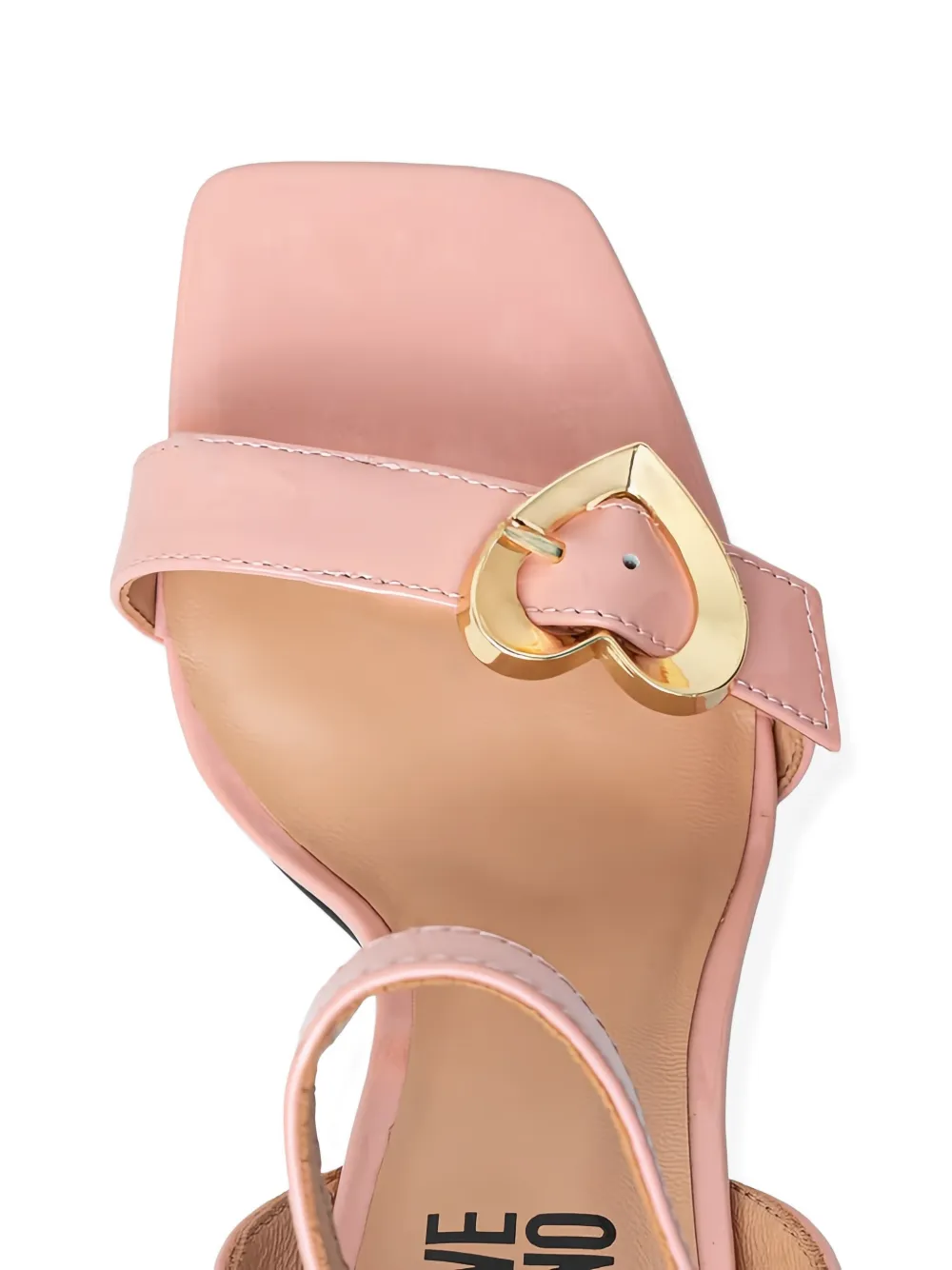 Love Moschino heart-buckle strap sandals Roze