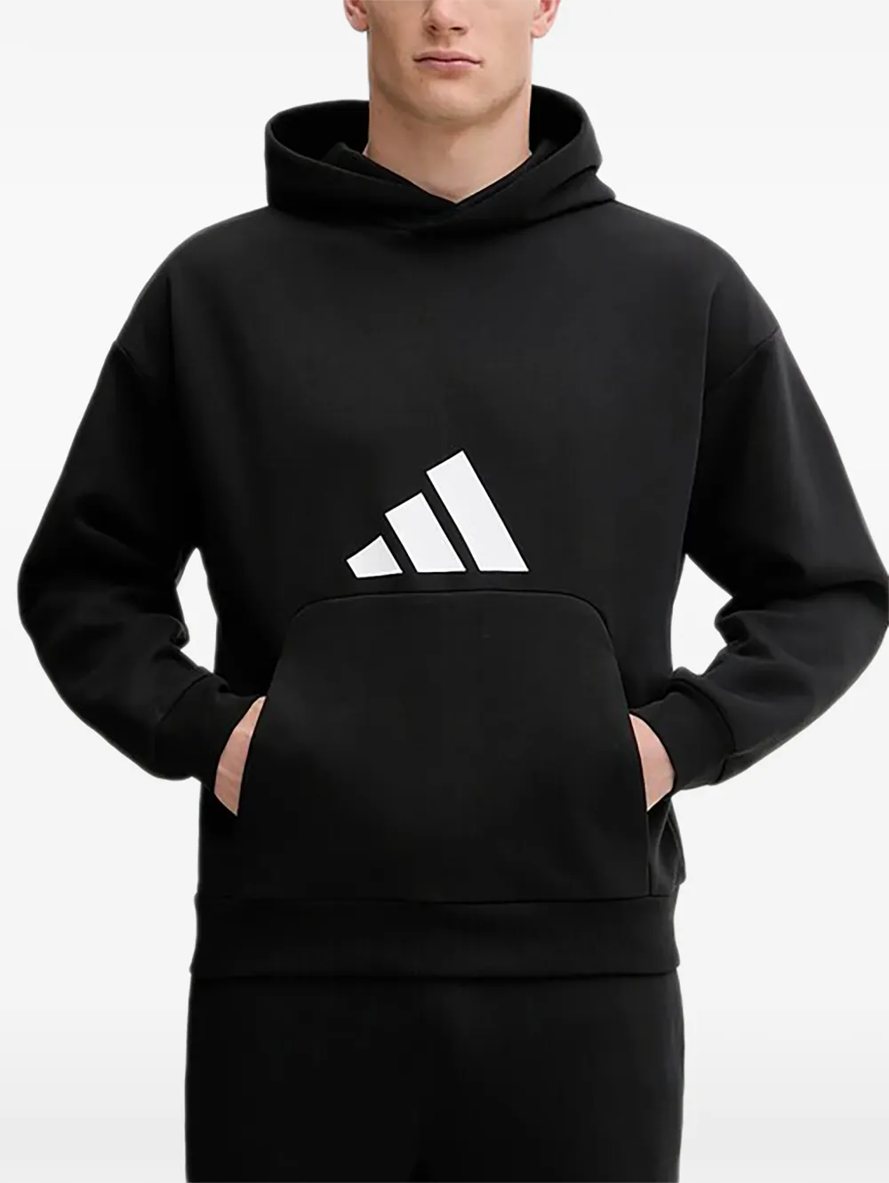adidas Future Icons 3 Bar hoodie met logo Zwart