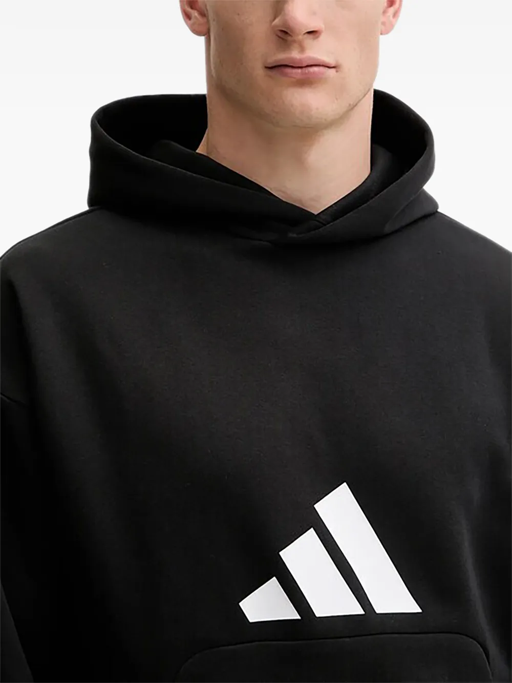adidas Future Icons 3 Bar hoodie met logo Zwart
