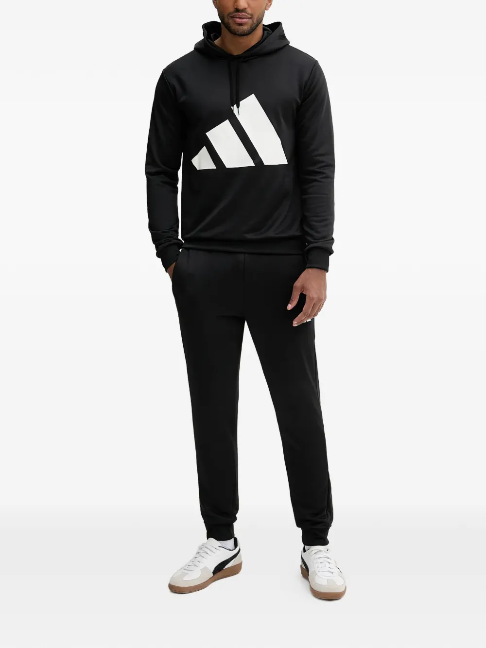 adidas Felpa con cappuccio e logo - Nero