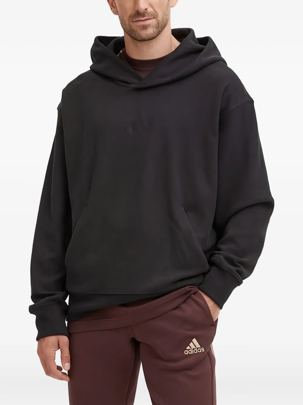 adidas ribbed hem hoodie - Nero