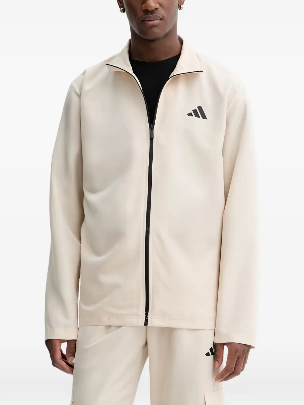 adidas logo-print zip-up tracksuit - Toni neutri