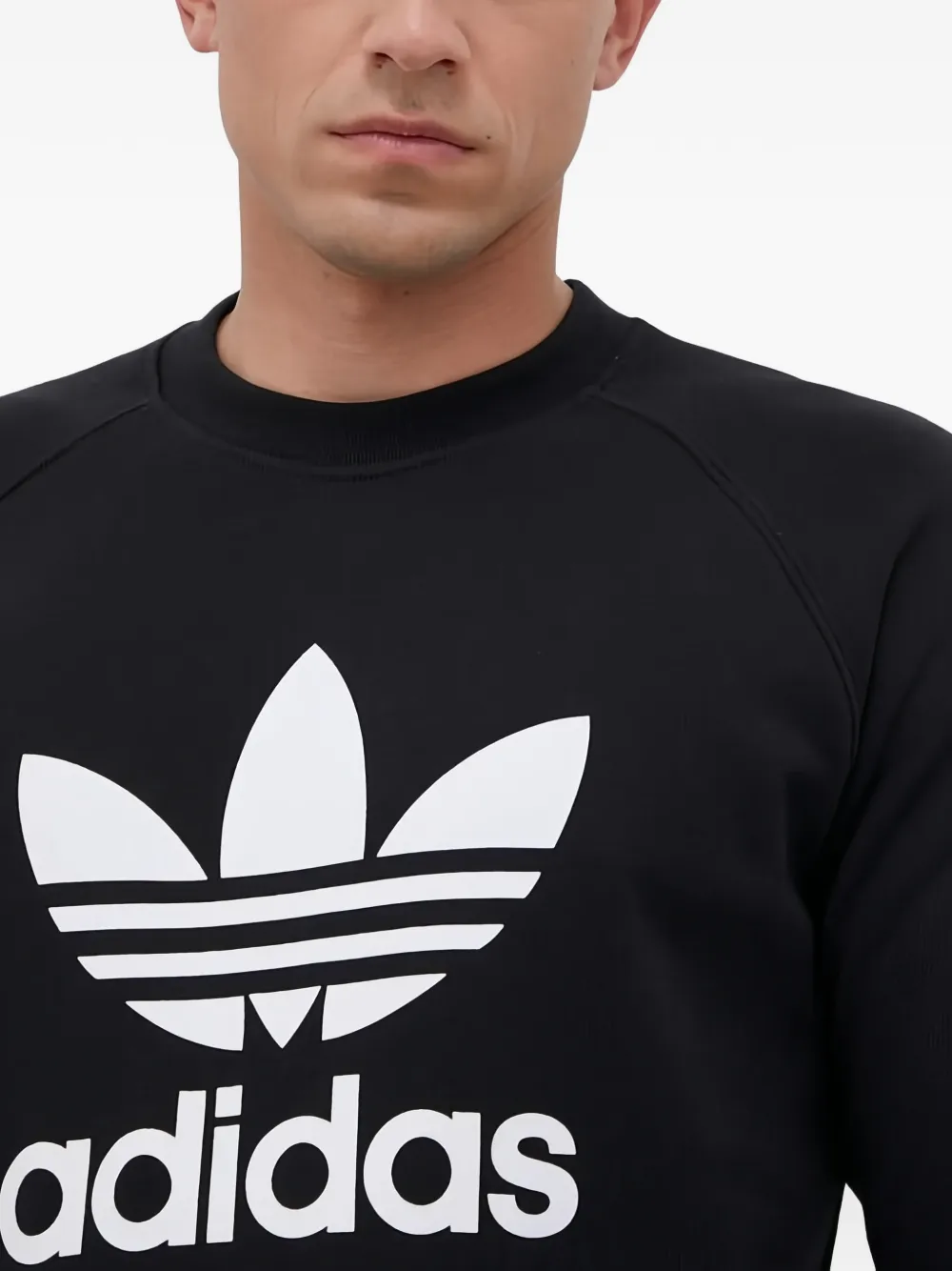 adidas Sweater met logoprint Zwart