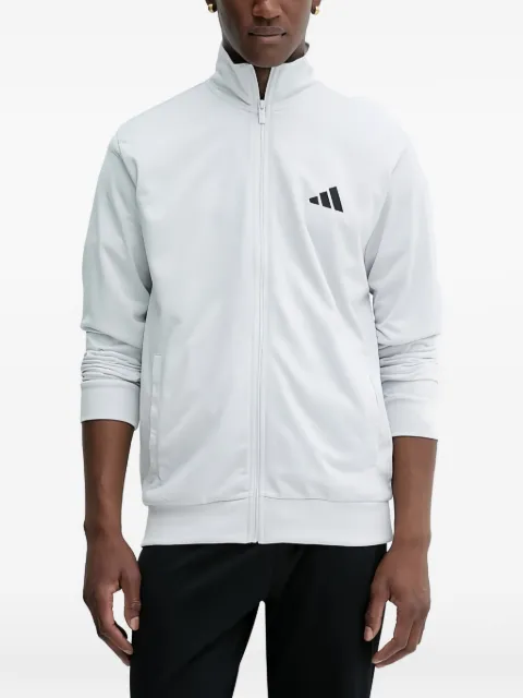 adidas logo-detail zip-up sweatshirt