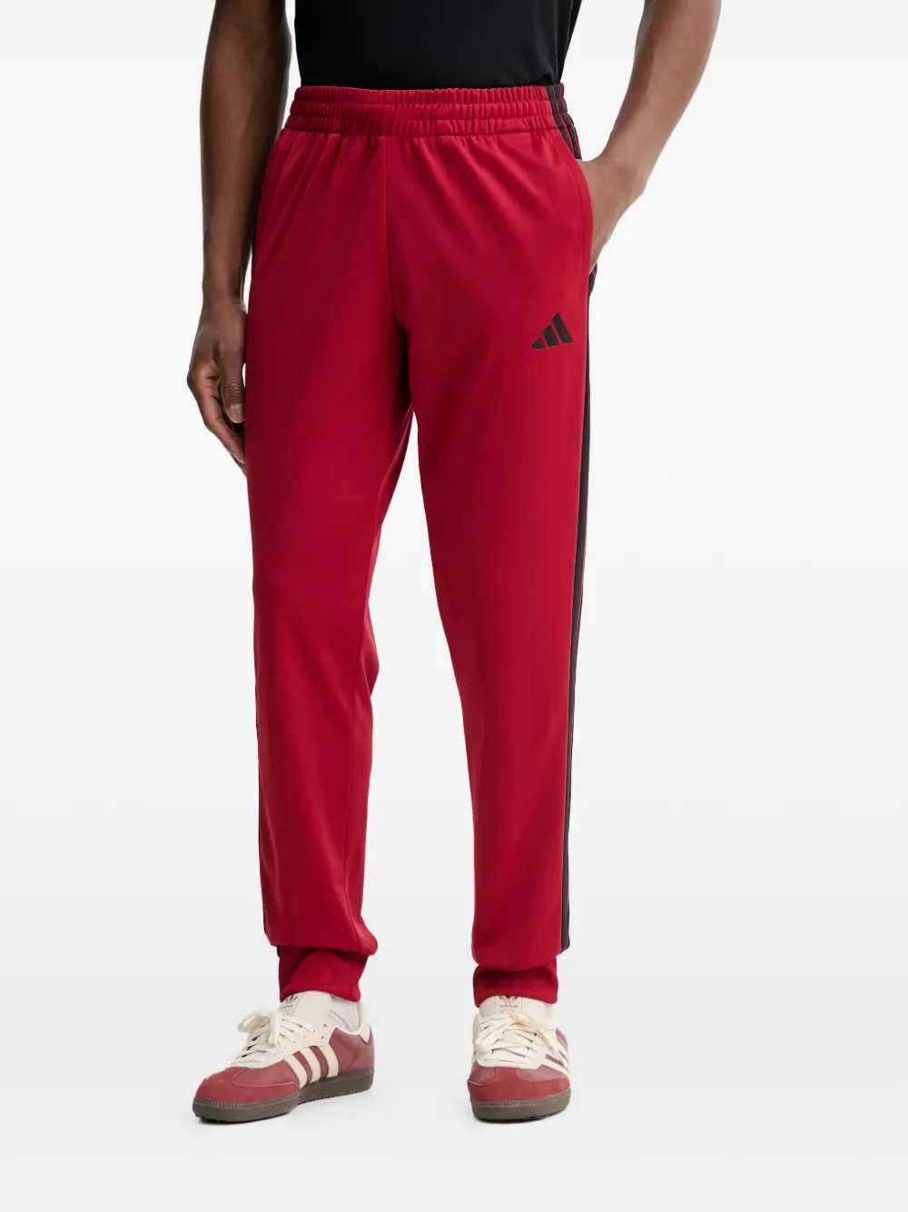 adidas Tuta sportiva con righe - Rosso