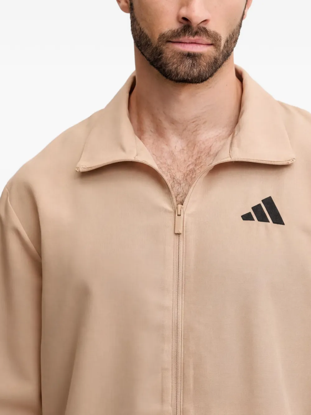 adidas Jack met rits en logo Beige