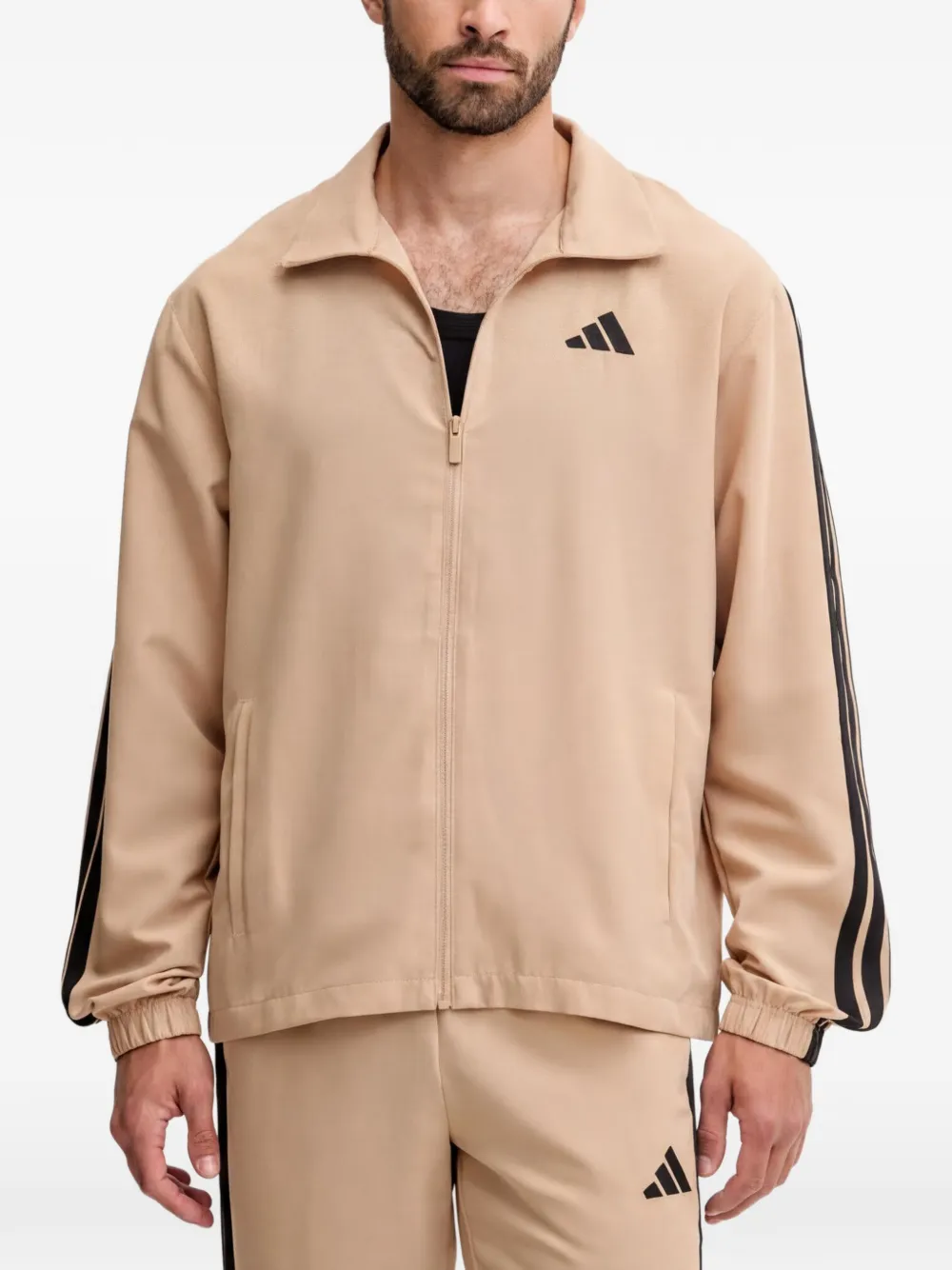 adidas logo zip jacket - Toni neutri
