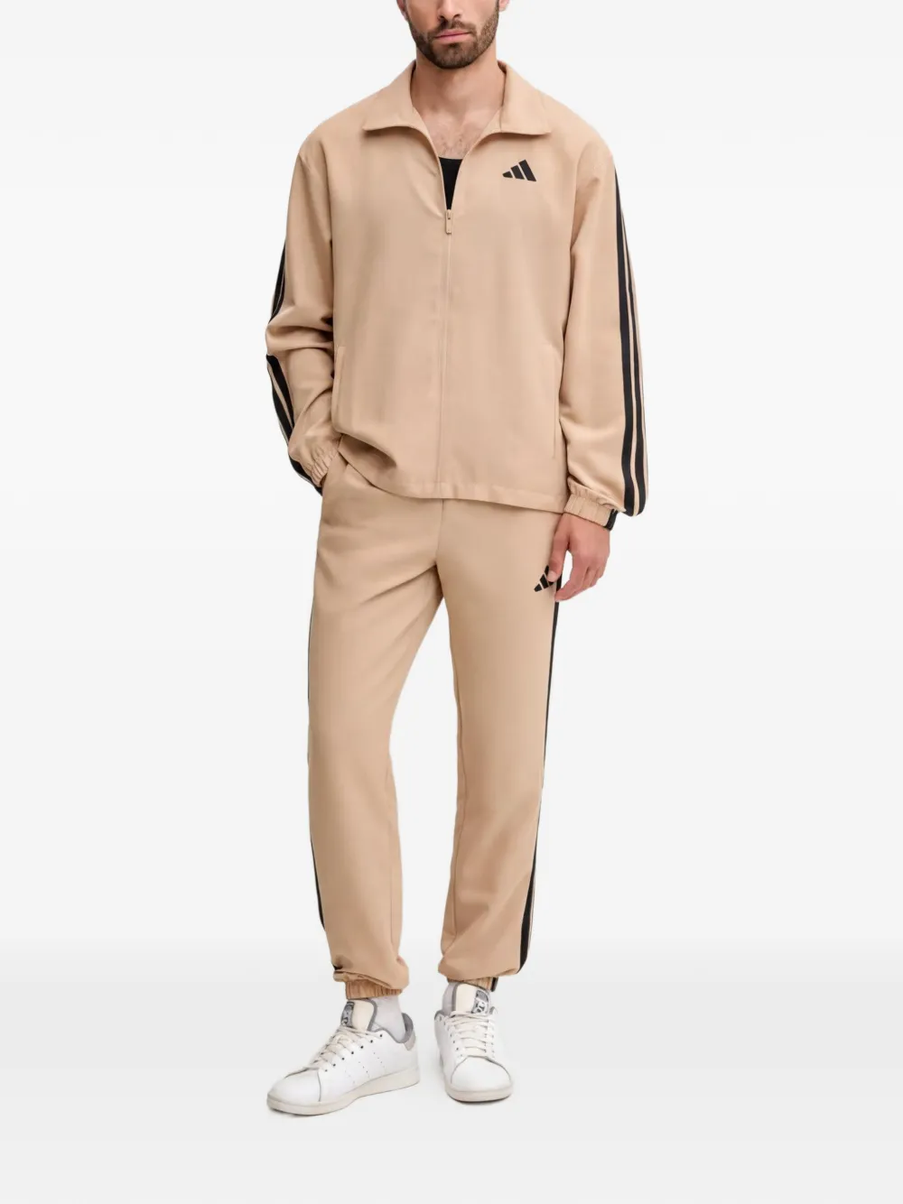 adidas Jack met rits en logo Beige