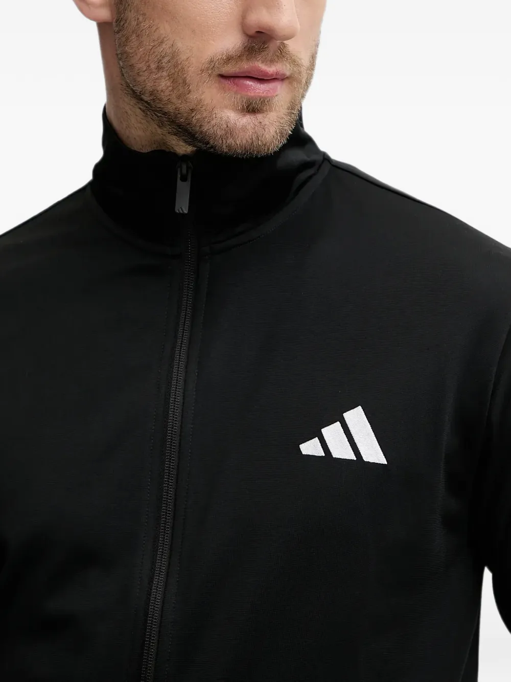 adidas logo-print tracksuit set Zwart