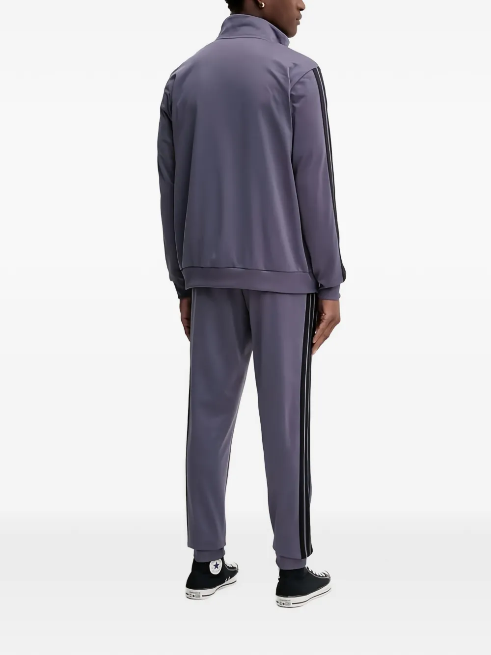 adidas Sweater met drie strepen en rits Paars