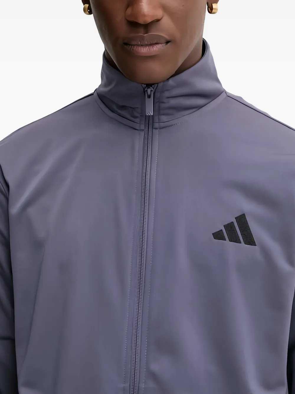 adidas Sweater met drie strepen en rits Paars