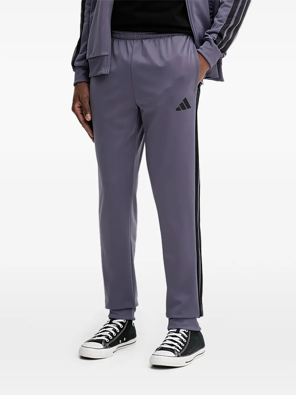 adidas Sweater met drie strepen en rits Paars