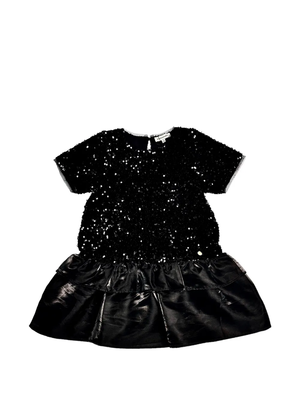 BCBG KIDS sequin ruffled dress - Nero