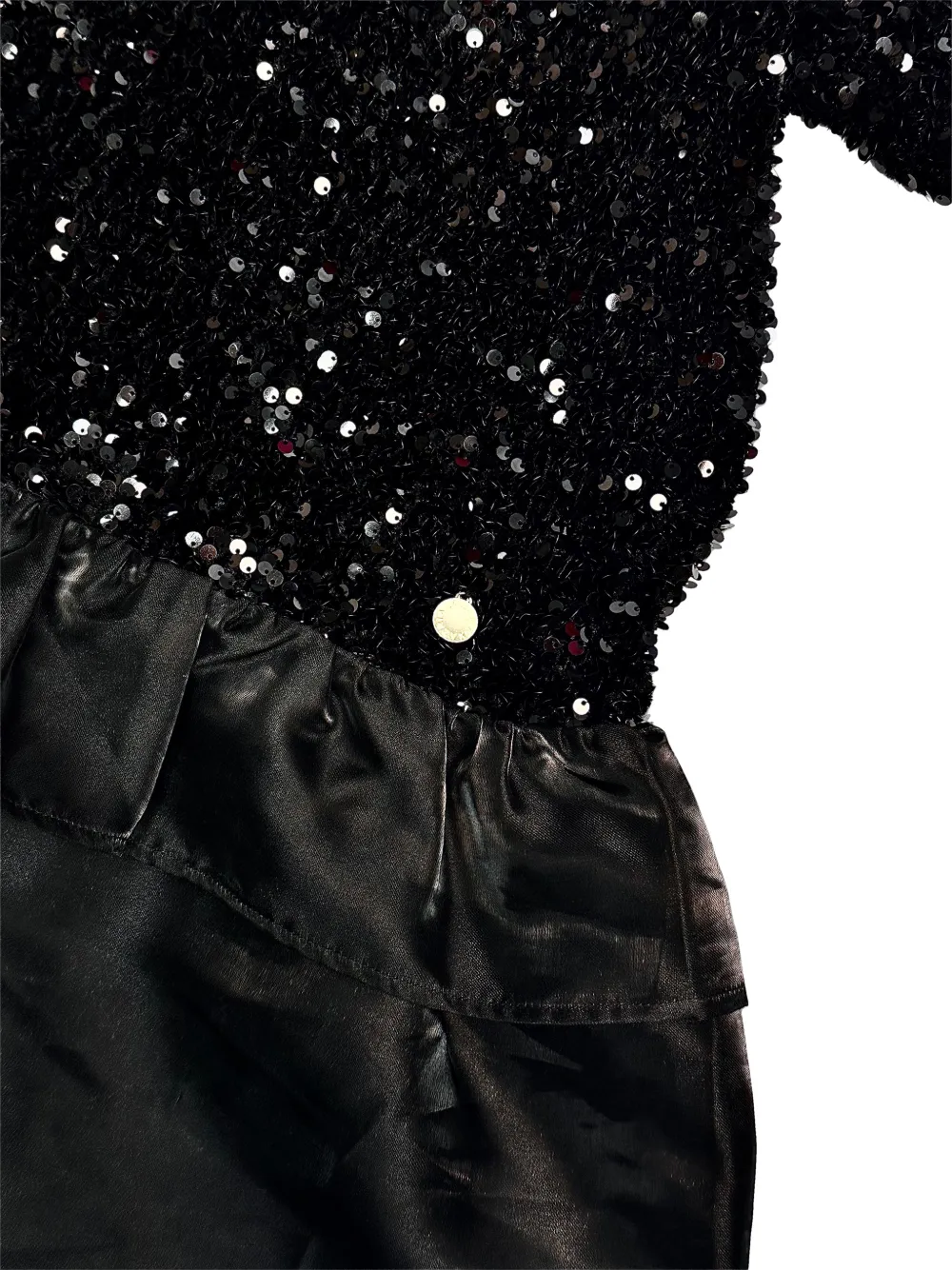  Bcbg Kids Sequin Ruffled Dress - Black 