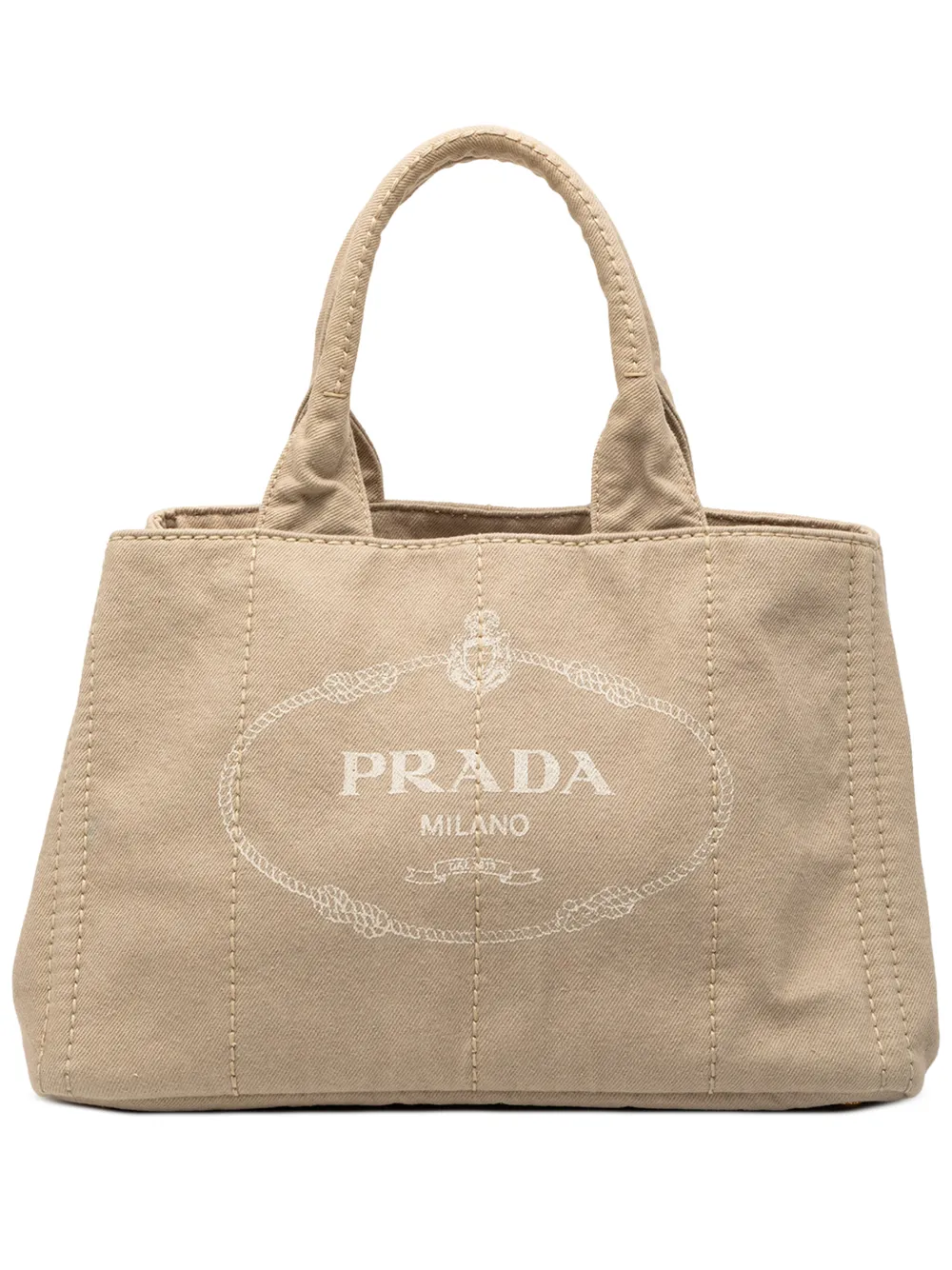 Prada Pre-Owned 2013-2025 Canvas Canapa Logo satchel - Marrone