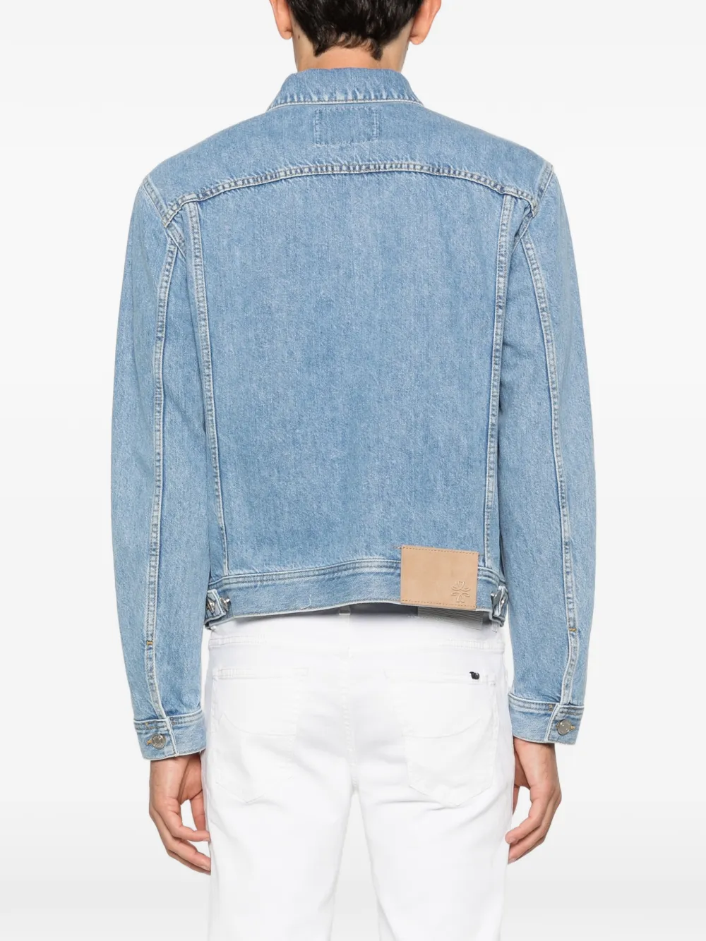 Jacob Cohën Denim jack met knoop Blauw