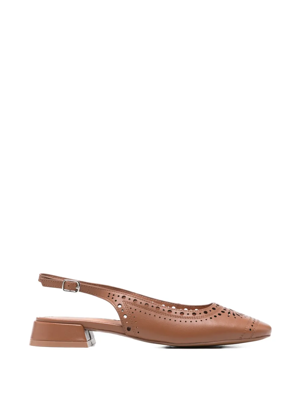 Bibi Lou laser-cut slingback ballet flats - Marrone