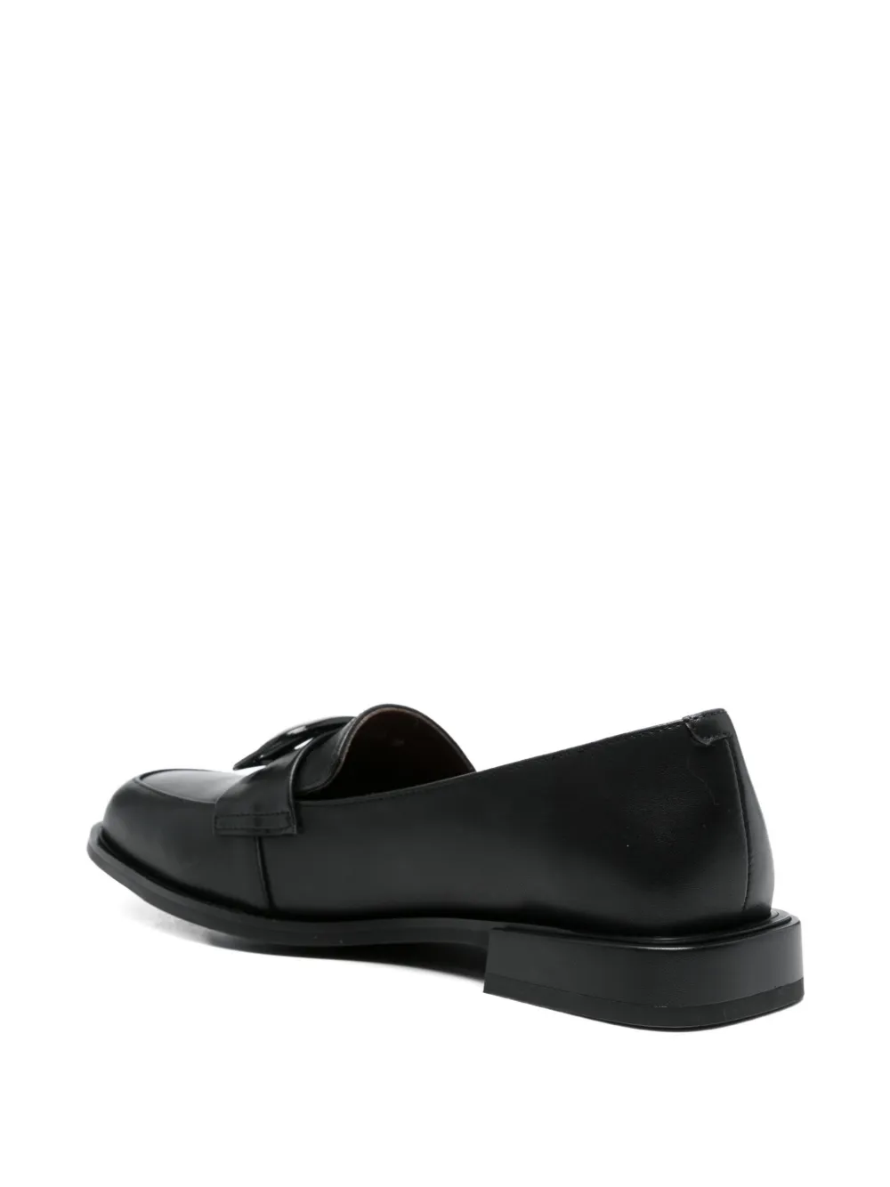 LINDA BAUMANN Leren loafers Zwart