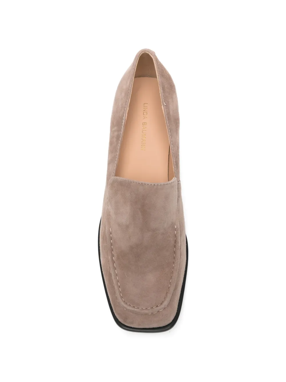 LINDA BAUMANN Loafers met vierkante neus Beige