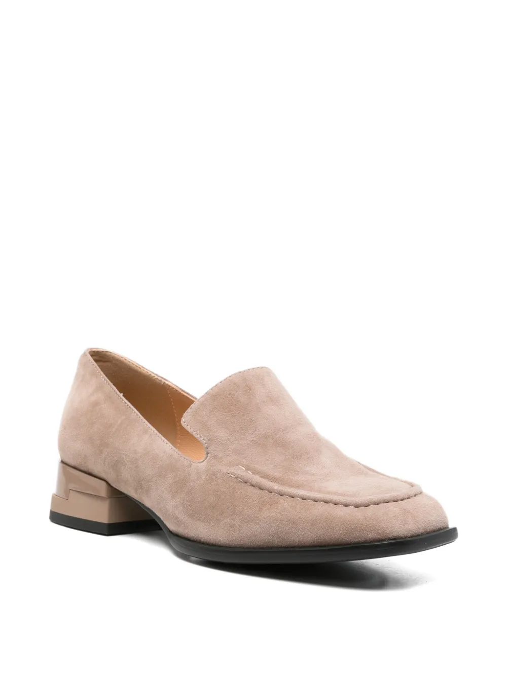 LINDA BAUMANN Loafers met vierkante neus Beige