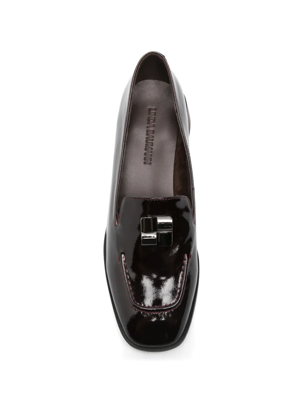 LINDA BAUMANN Loafers van lakleer Bruin