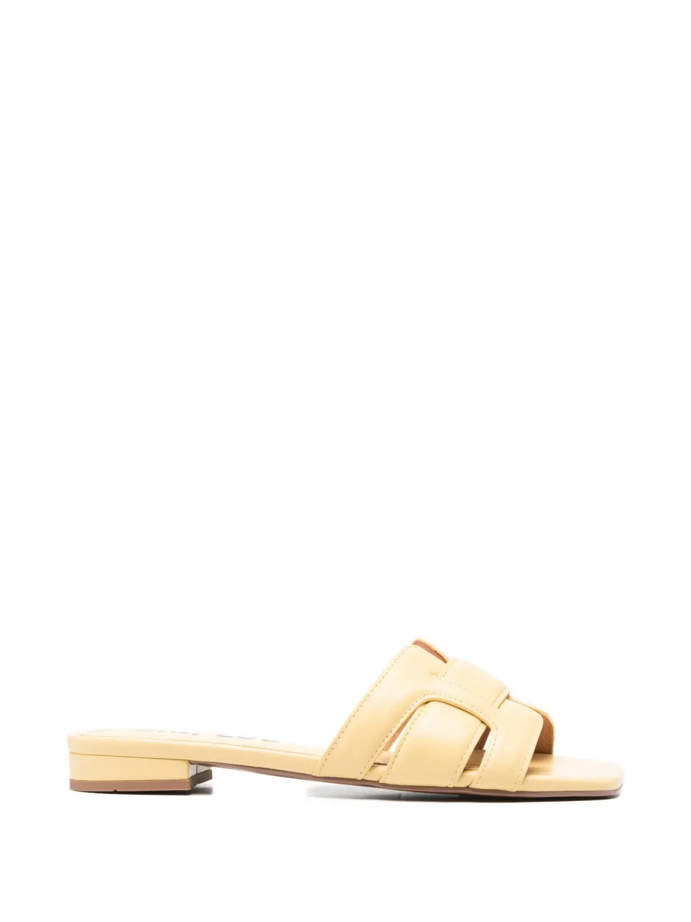 Bibi Lou Cremes geweven leren sandalen Beige