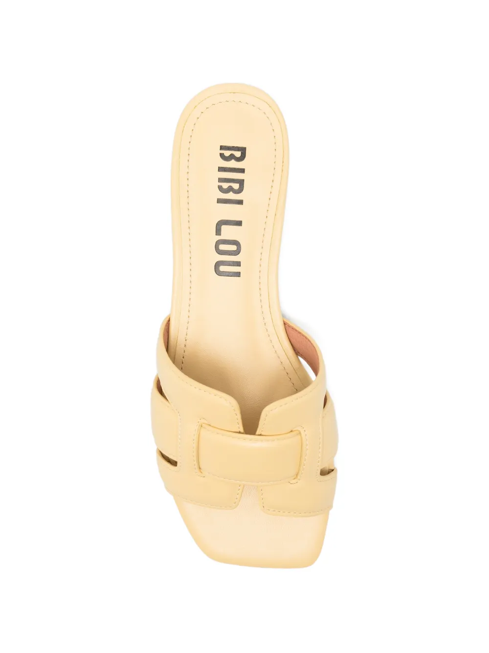 Bibi Lou Cremes geweven leren sandalen Beige