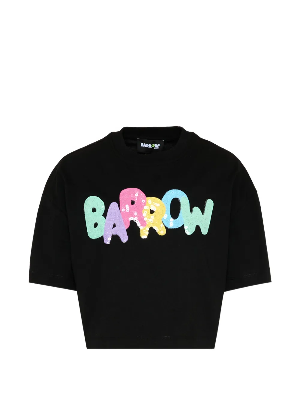 Barrow kids short-sleeve sequin T-shirt - Nero