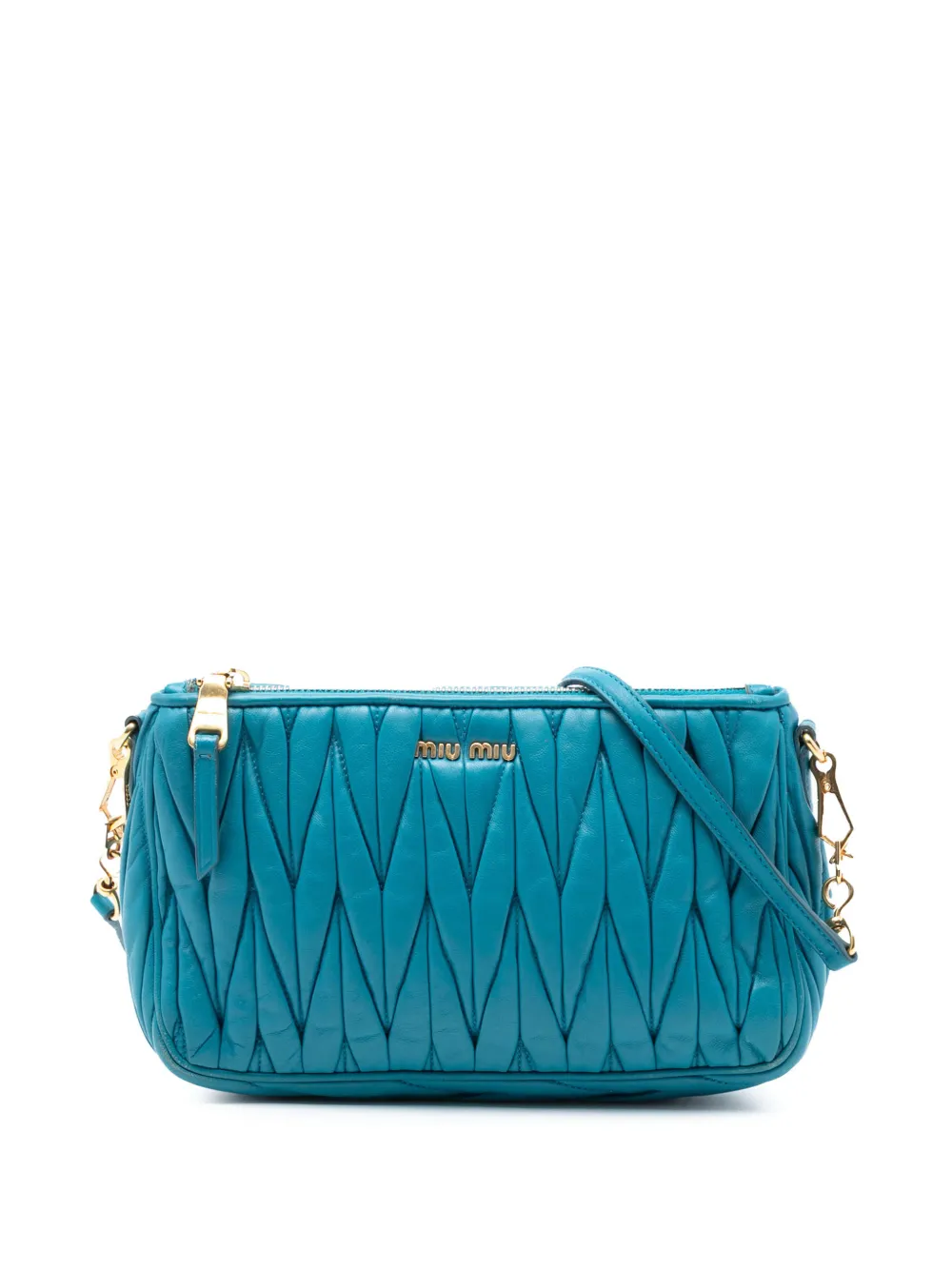 Miu Miu Pre-Owned 2010-2025 Matelasse Nappa shoulder bag - Blue