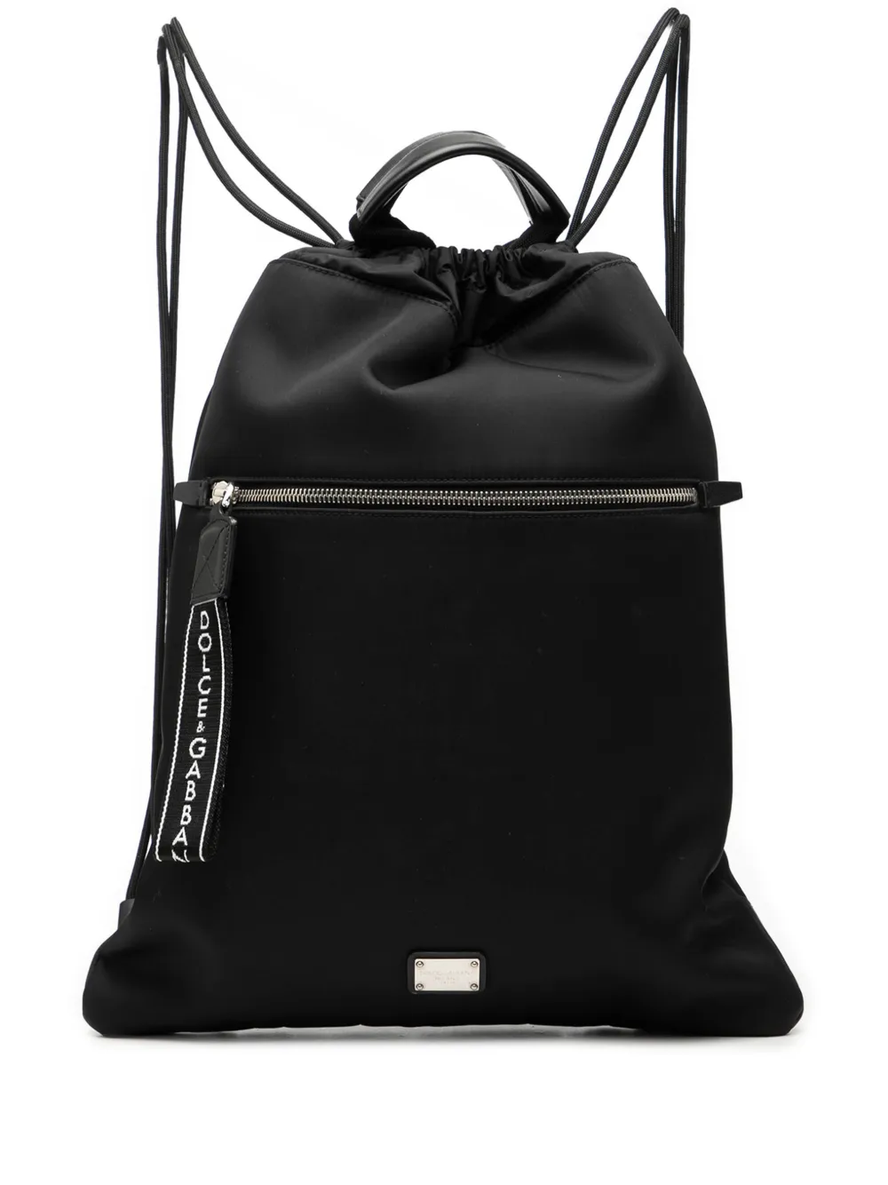 Dolce & Gabbana Pre-Owned 2010-2026 Nylon Logo Drawstring backpack - Nero