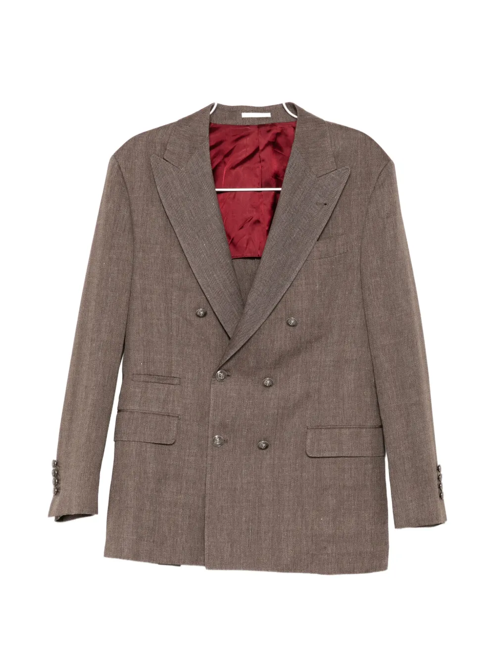 Brunello Cucinelli double-breasted suit - Marrone