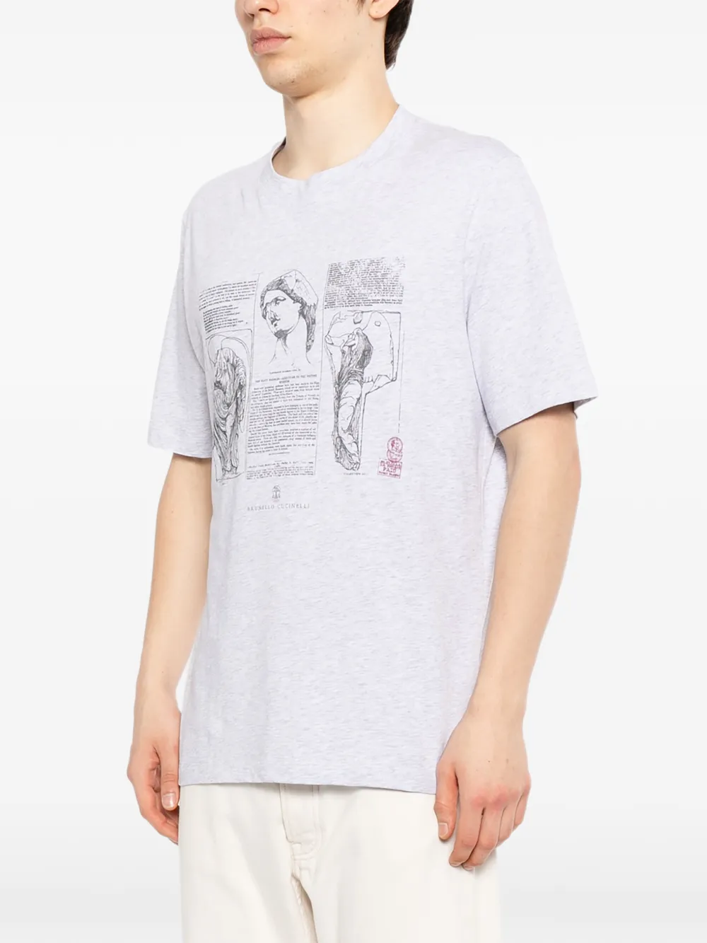 Brunello Cucinelli Jersey T-shirt Grijs