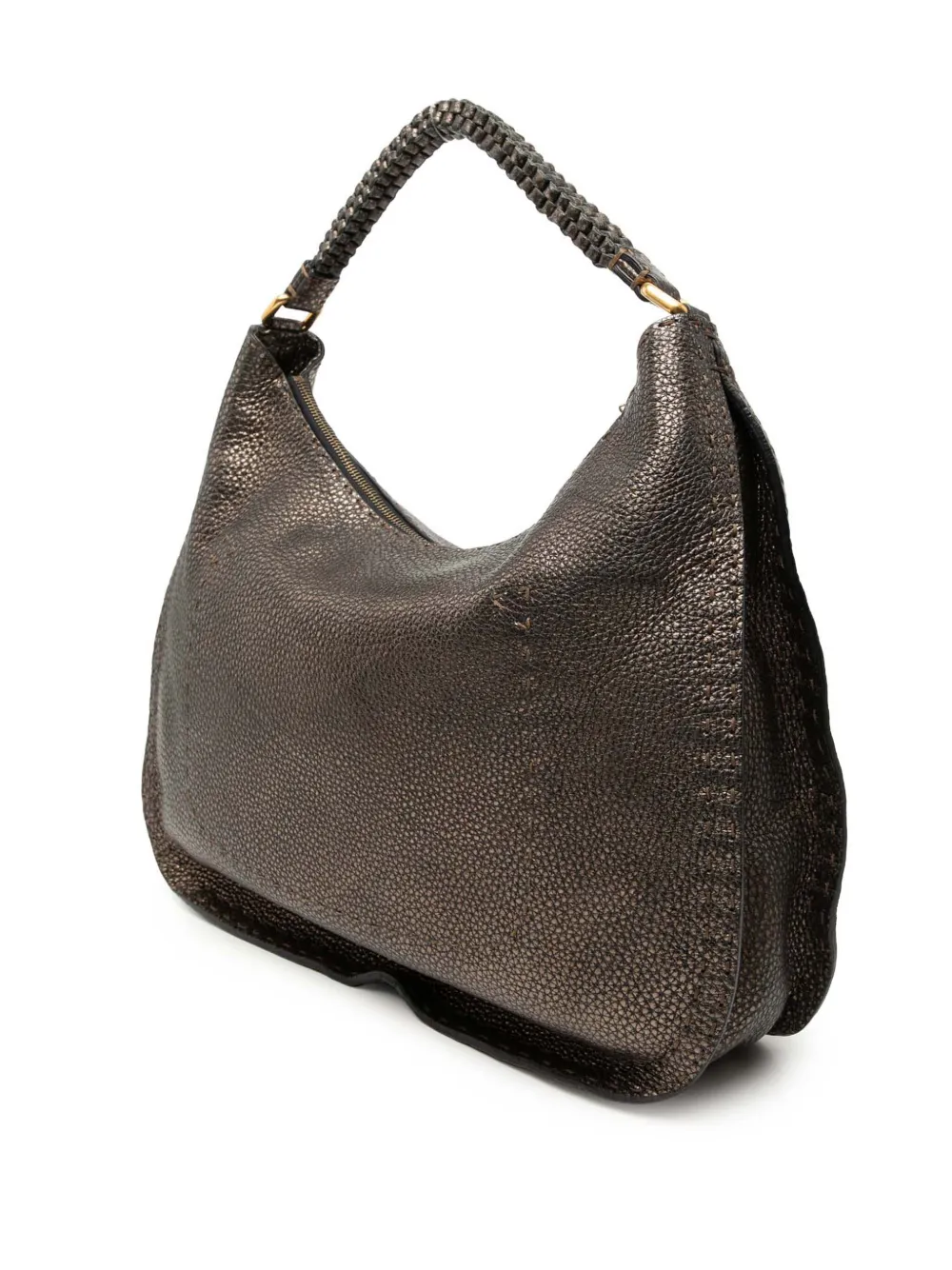 2000-2010 Metallic Pebbled Leather Selleria Shoulder Bag