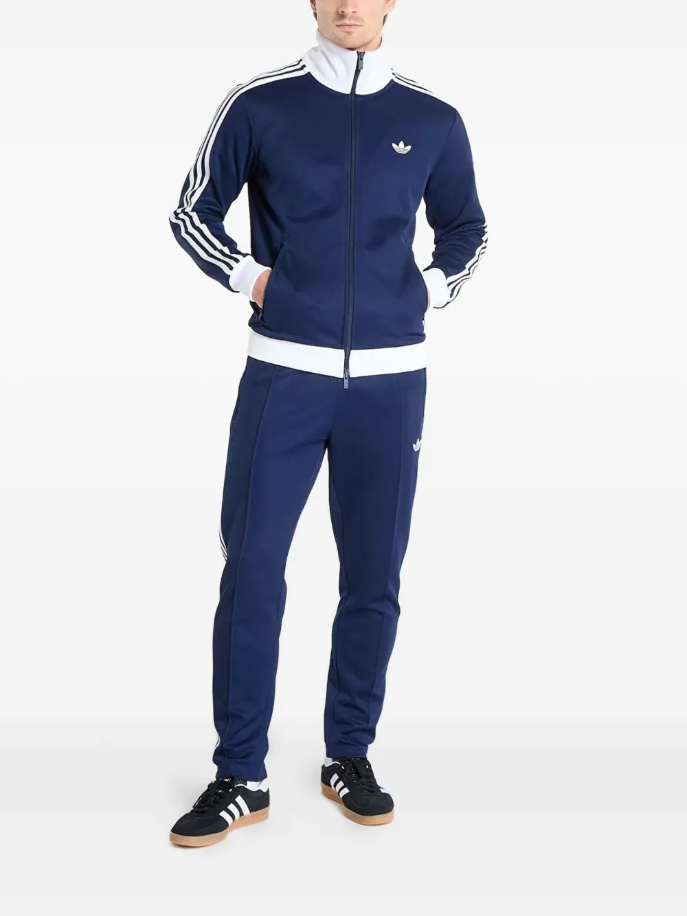 adidas zip-up sweatshirt Blauw