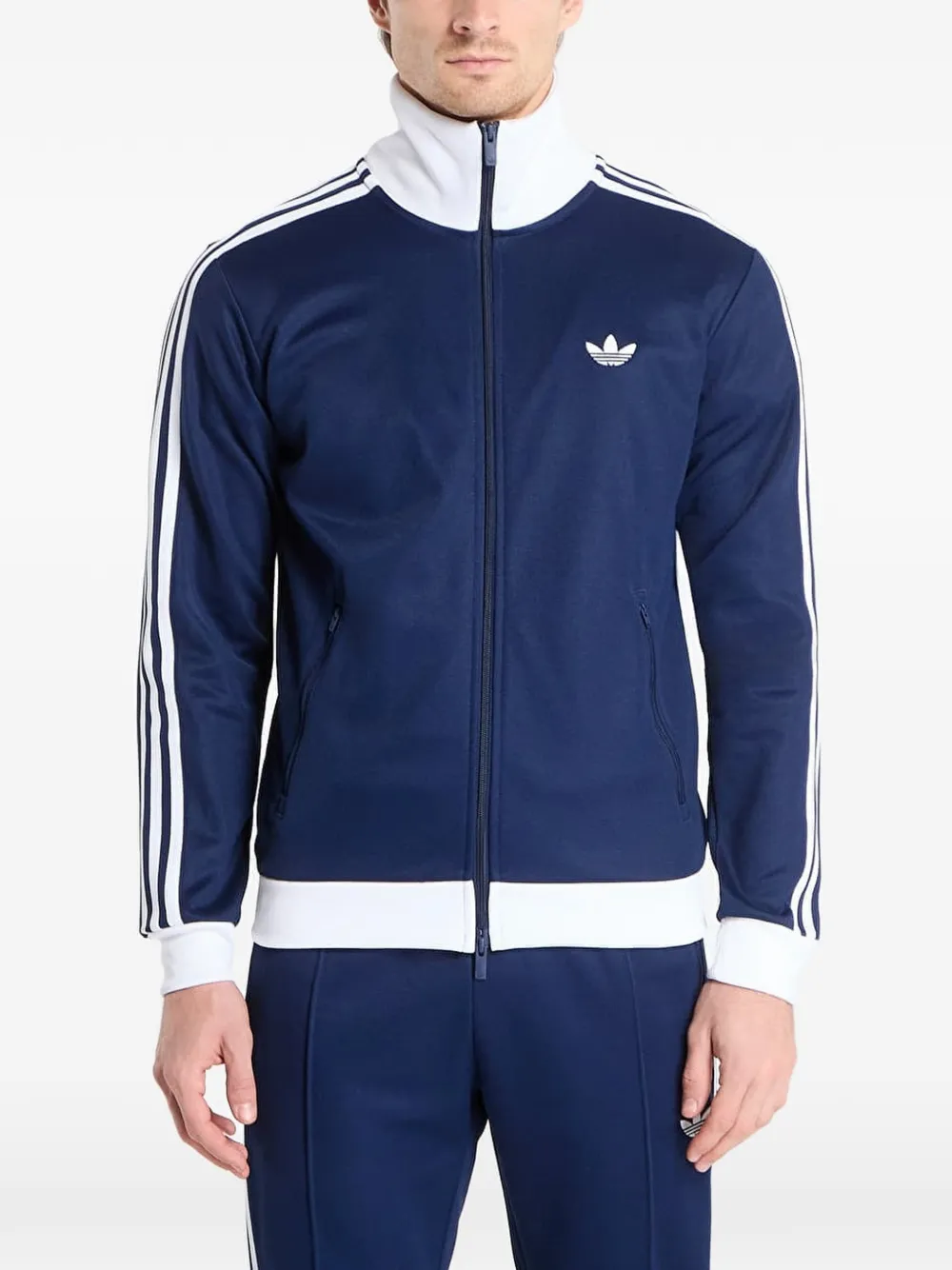 adidas zip-up sweatshirt - Blau
