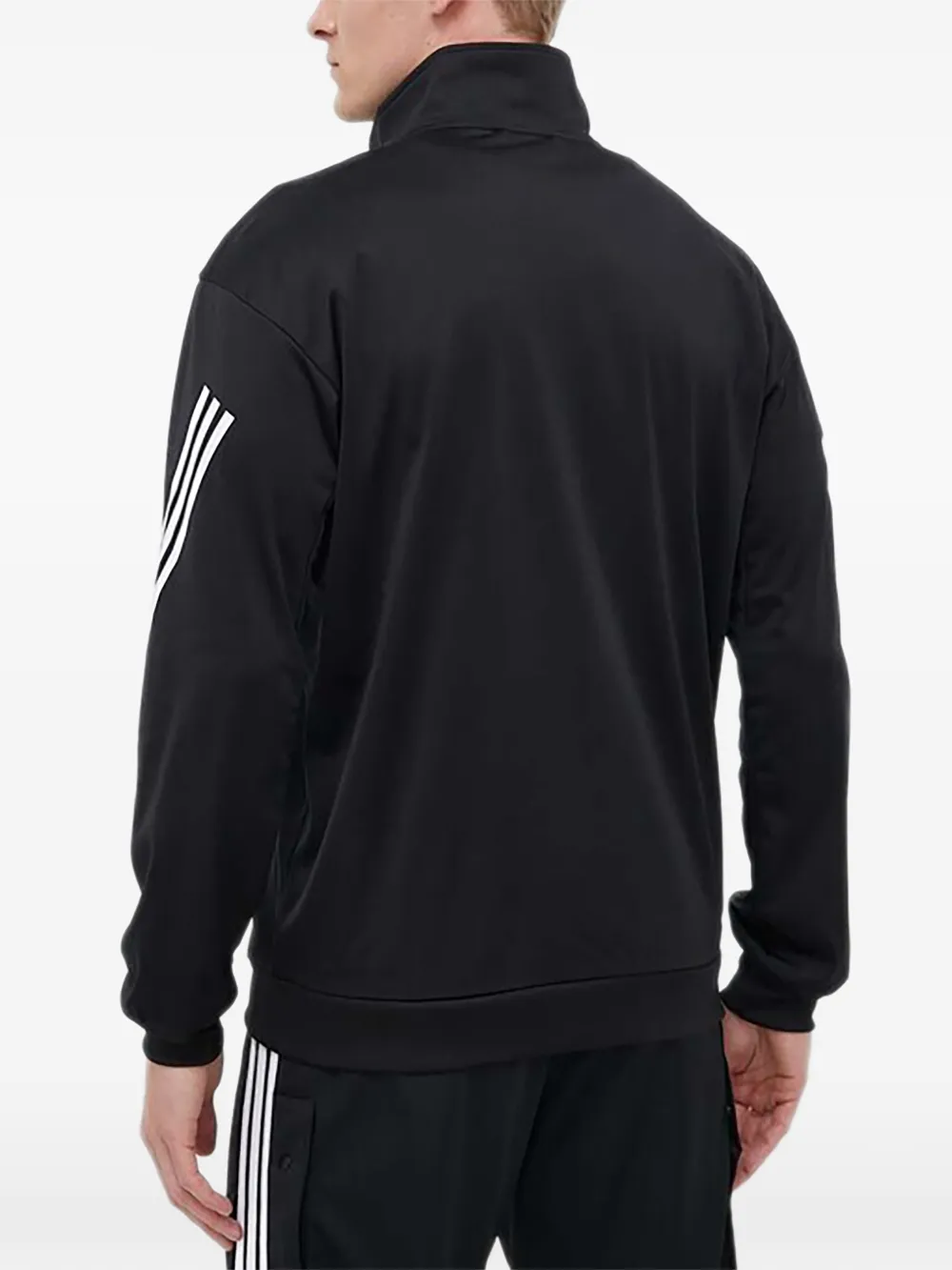 adidas Gestreept jack met rits Zwart