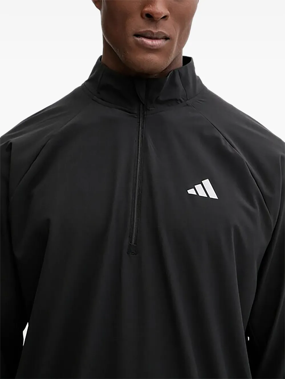 adidas Sweater met kwartrits en lange mouwen Zwart