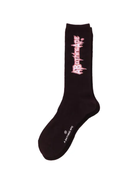 A BATHING APE® logo socks