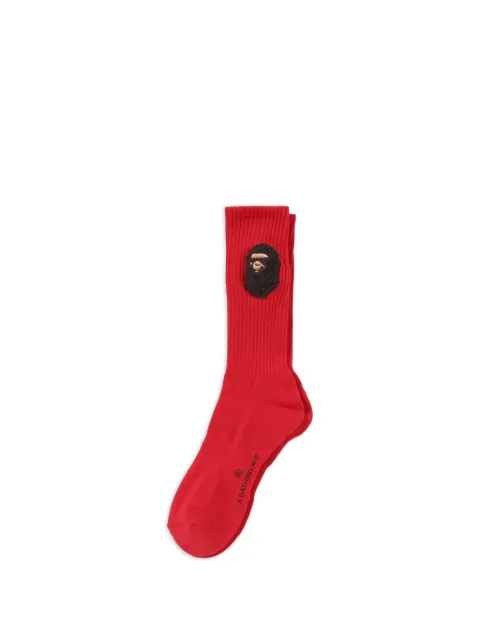 A BATHING APE® Balloon Yarn Ape Head socks