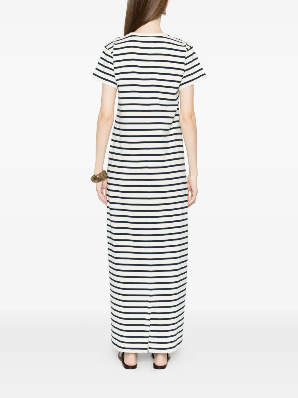 ANINE BING Wynne gestreepte jurk Blauw